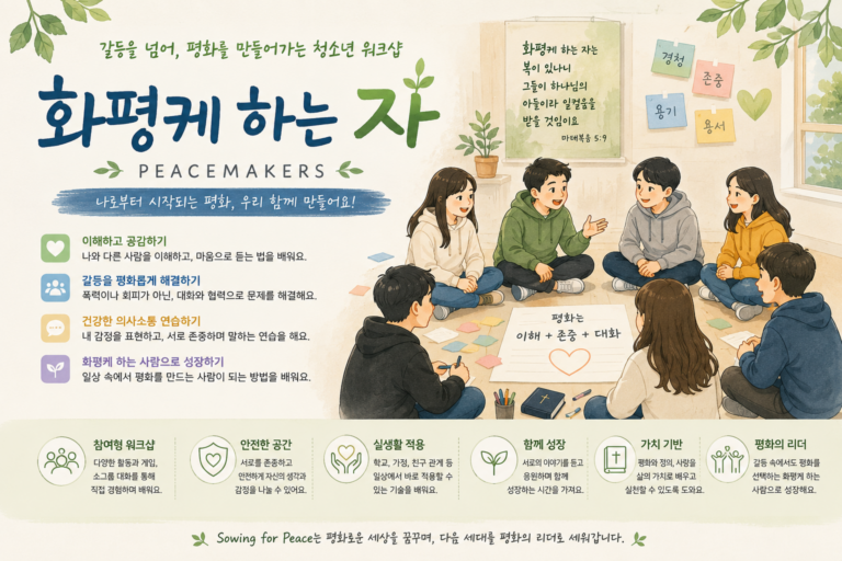 화평케 하는 자 워크샵 “Blessed are the peacemakers”, 몬트리올 한인연합교회 청소년부